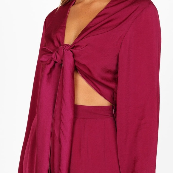 SNDYS x REVOLVE Pluto Wide Leg Jumpsuit in Fuchsia NWT - Picture 6 of 11